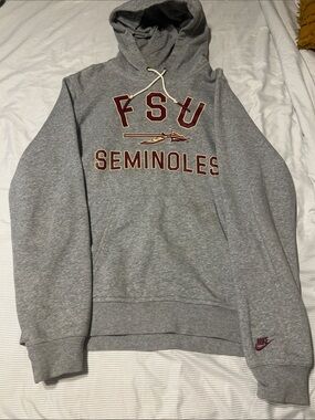 Nike Gray FSU Seminoles Hoodie with Garnet Accents